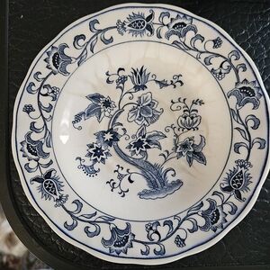 Nikko Ceramics Blue and White Floral Plate